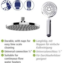 Wenko Duschsystem Young Eco Inkl. 2 Wasserspar-Regulatoren -Wenko 4008838404287 1068 AI 02