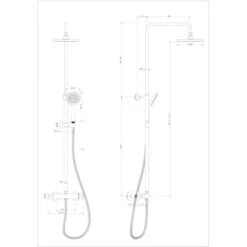 Wenko Duschsystem Young Eco Inkl. 2 Wasserspar-Regulatoren -Wenko 4008838404287 1068 VM 01