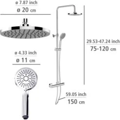 Wenko Duschsystem Young Eco Inkl. 2 Wasserspar-Regulatoren -Wenko 4008838404287 1068 VM 02