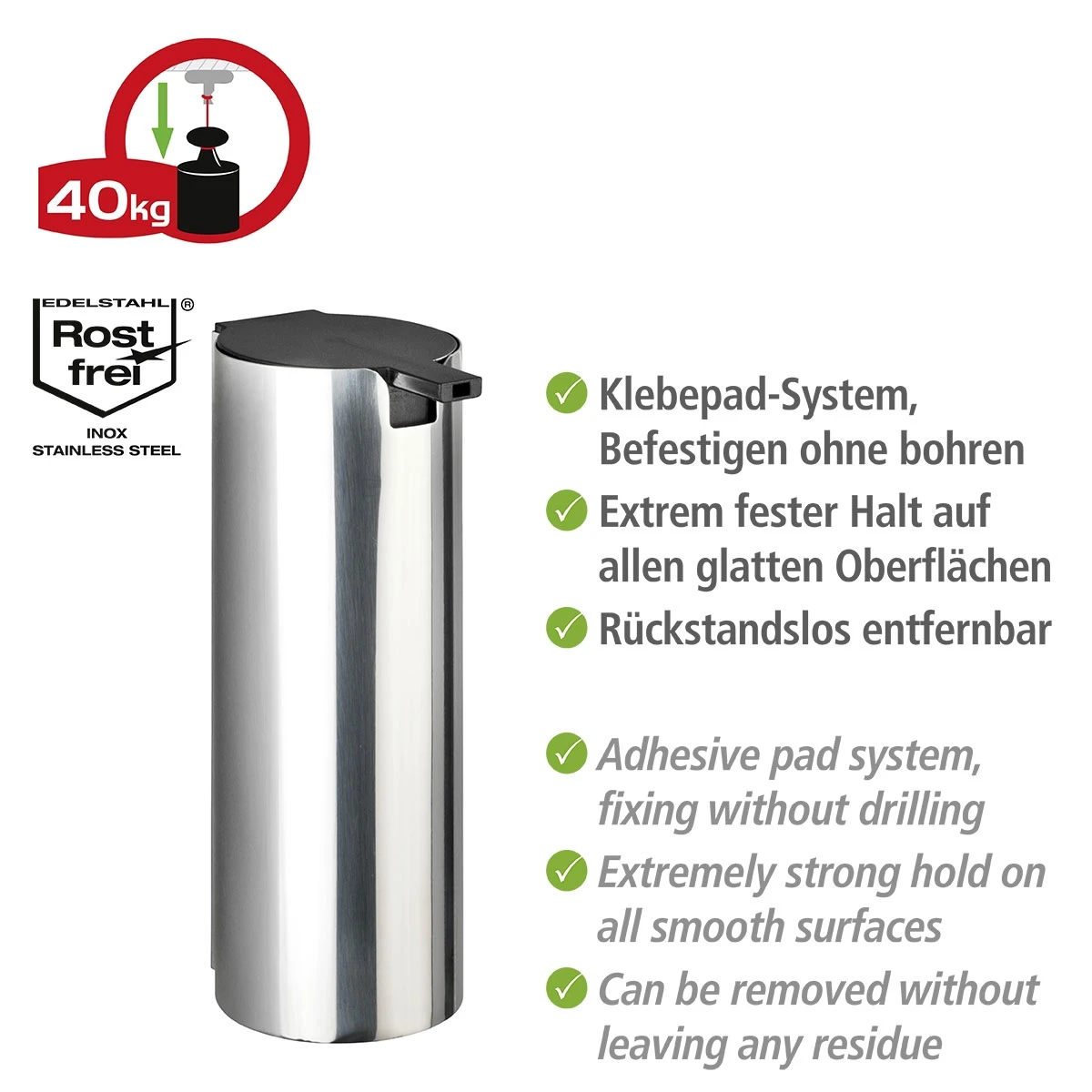 Wenko Turbo-Loc® Seifenspender „Detroit“ 5 Wenko Turbo-Loc® Seifenspender „Detroit“ – Bild 3