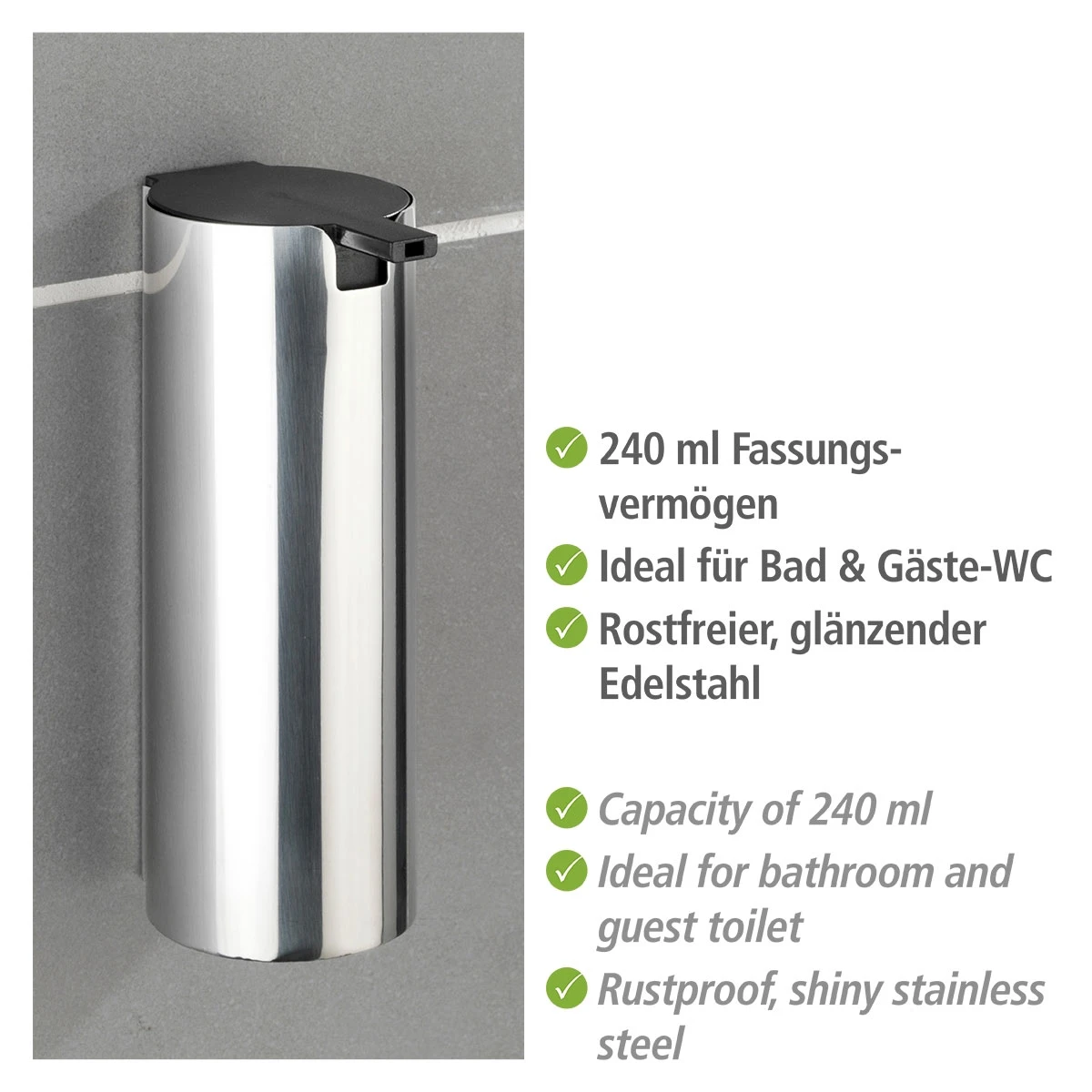 Wenko Turbo-Loc® Seifenspender „Detroit“ 6 Wenko Turbo-Loc® Seifenspender „Detroit“ – Bild 4