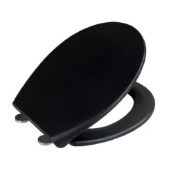 Wenko Premium WC-Sitz „Ikaria“, Schwarz, Mit Absenkautomatik -Wenko 503018 Wenko Premium WC Sitz Ikaria schwarz mit Absenkautomatik 24465100 03