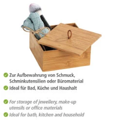Wenko Bambus-Box Mit Deckel „Terramit“, M -Wenko 503040 Wenko Bambus Box mit Deckel Terramit M 23923100 03