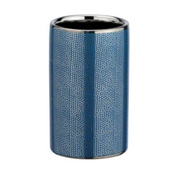 Wenko Zahnputzbecher „Nuria“, Silber/blau