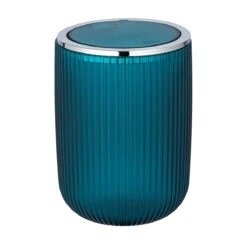 Wenko Schwingdeckeleimer „Agropoli“, Petrol, 2 L