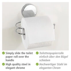 Wenko Toilettenpapierhalter „Osimo“, Befestigen Ohne Bohren, Static-Loc Plus -Wenko 503649 Wenko Toilettenpapierhalter Osimo Befestigen ohne bohren 24864100 03
