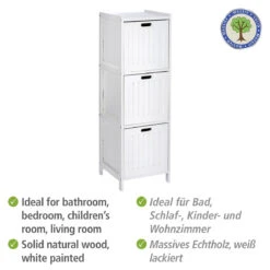 Wenko Regal Oslo 3 Schubladen, Echtholz, Badregal 12 Wenko Regal Oslo 3 Schubladen, Echtholz, Badregal -Wenko 514368 Wenko Regal Oslo 3 Schubladen Echtholz Badregal 21860100 03