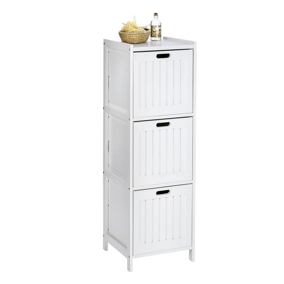 Wenko Regal Oslo 3 Schubladen, Echtholz, Badregal 8 Wenko Regal Oslo 3 Schubladen, Echtholz, Badregal – Bild 6