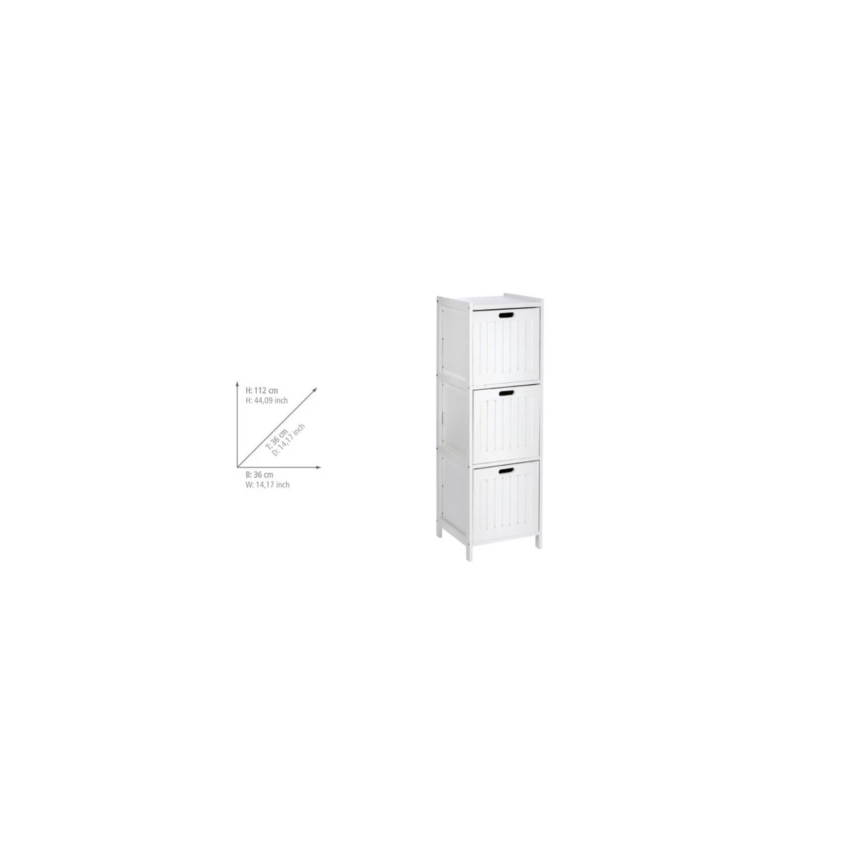 Wenko Regal Oslo 3 Schubladen, Echtholz, Badregal 10 Wenko Regal Oslo 3 Schubladen, Echtholz, Badregal – Bild 8