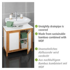 Wenko Waschbeckenunterschrank Finja, Waschbecken-Unterregal Aus Bambus/MDF 14 Wenko Waschbeckenunterschrank Finja, Waschbecken-Unterregal Aus Bambus/MDF -Wenko 514385 Wenko Waschbeckenunterschrank Finja Waschbecken Unterreg 50726100 04