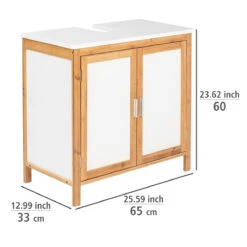 Wenko Waschbeckenunterschrank Finja, Waschbecken-Unterregal Aus Bambus/MDF 15 Wenko Waschbeckenunterschrank Finja, Waschbecken-Unterregal Aus Bambus/MDF -Wenko 514385 Wenko Waschbeckenunterschrank Finja Waschbecken Unterreg 50726100 05