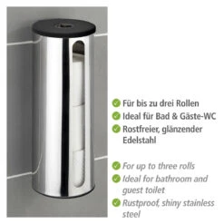 Wenko Turbo-Loc® Edelstahl Ersatzrollenhalter Detroit, Rostfrei, Befestigen Ohne Bohren 14 Wenko Turbo-Loc® Edelstahl Ersatzrollenhalter Detroit, Rostfrei, Befestigen Ohne Bohren -Wenko 514513 Wenko Turbo Loc Edelstahl Ersatzrollenhalter Detroit ros 23356100 04