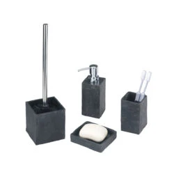 Wenko Bad-Accessoire-Set Slate Rock 4-teilig