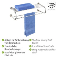 Wenko Wandregal Fastro Edelstahl, Rostfrei 9 Wenko Wandregal Fastro Edelstahl, Rostfrei -Wenko 515206 Wenko Wandregal Fastro Edelstahl rostfrei 21801100 02