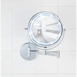 Wenko Power-Loc® LED Wandspiegel Lumi, 5-fach Vergrößerung, Befestigen Ohne Bohren -Wenko 515485 Wenko Power Loc LED Wandspiegel Lumi 5 fach Vergroesseru 3656530100 06
