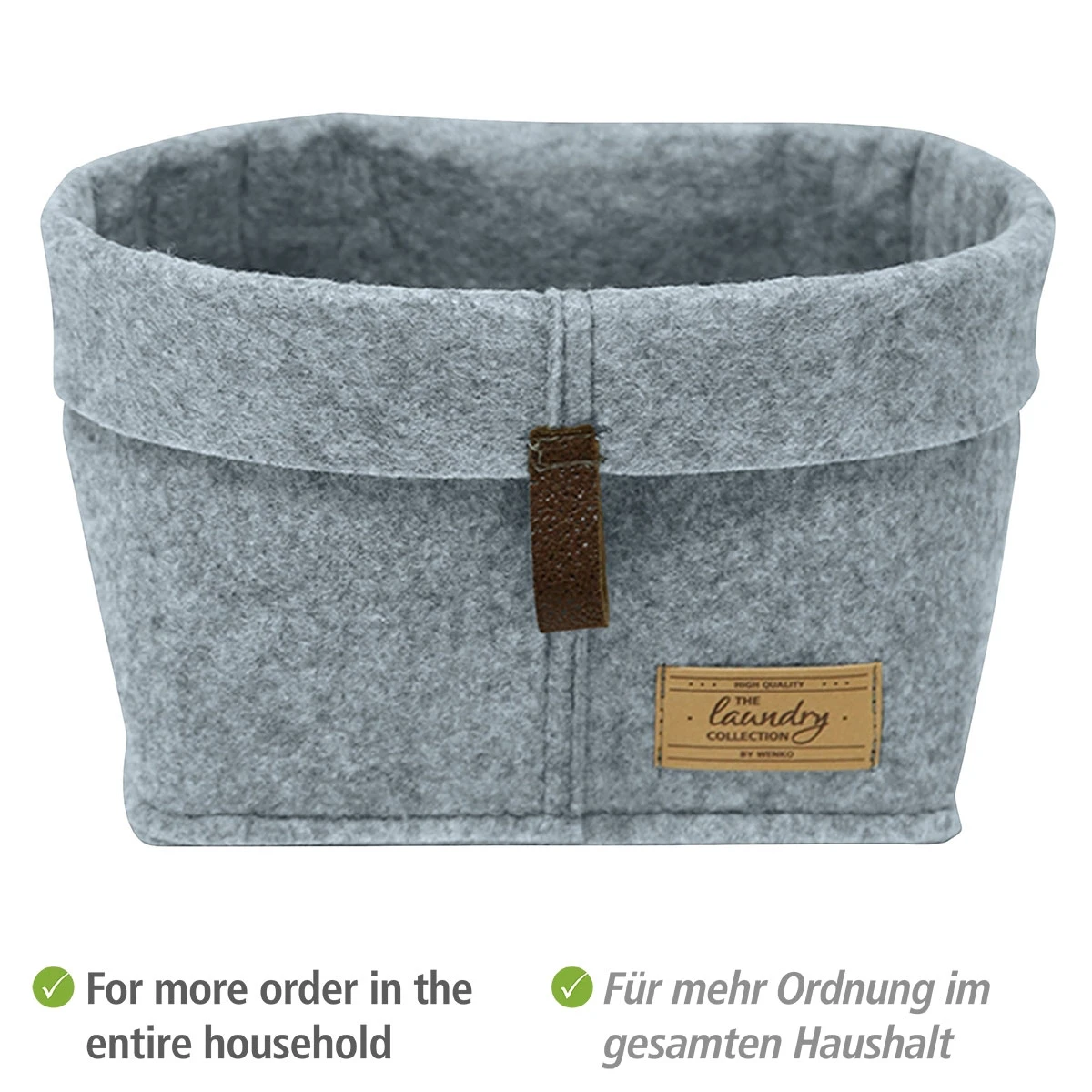 Wenko Filz-Korb Feli, 5er Set, Aufbewahrungskörbe In 3 Verschiedenen Größen 5 Wenko Filz-Korb Feli, 5er Set, Aufbewahrungskörbe In 3 Verschiedenen Größen – Bild 3