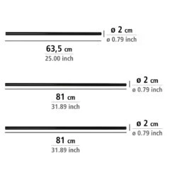 Wenko Winkelstange Universal Schwarz, 20 Mm -Wenko 516099 Wenko Winkelstange Universal Schwarz 20 mm 23565100 03