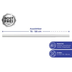 Wenko Teleskop-Duschschiene Era Chrom 75-125 Cm, Duschvorhangschiene -Wenko 516110 Wenko Teleskop Duschschiene Era Chrom 75 125 cm Duschvor 24501100 03