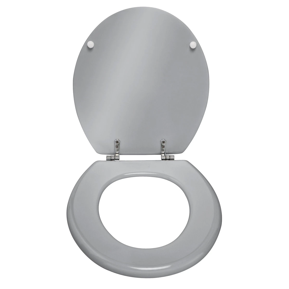 Wenko WC-Sitz Prima Silber Glänzend, MDF 4 Wenko WC-Sitz Prima Silber Glänzend, MDF – Bild 2