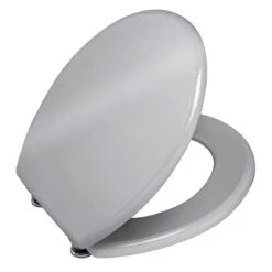 Wenko WC-Sitz Prima Silber Glänzend, MDF 11 Wenko WC-Sitz Prima Silber Glänzend, MDF -Wenko 516376 Wenko WC Sitz Prima Silber glaenzend MDF 152256100 03