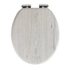 Wenko WC-Sitz Eiche Grau, Mit Absenkautomatik