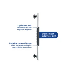 Wenko Edelstahl Wandhaltegriff Secura 50,5 Cm -Wenko 516396 Wenko Edelstahl Wandhaltegriff Secura 50 5 cm 23285100 06