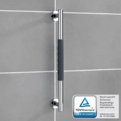 Wenko Edelstahl Wandhaltegriff Secura 50,5 Cm -Wenko 516396 Wenko Edelstahl Wandhaltegriff Secura 50 5 cm 23285100 07
