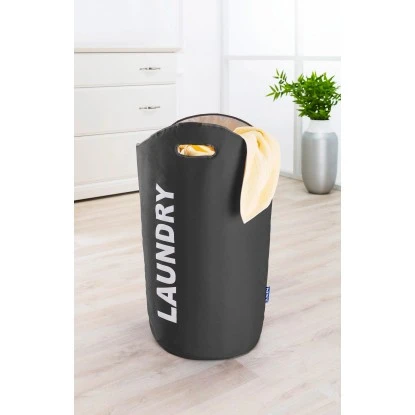 Wenko Wäschesammler Lumo Dunkelgrau-Beige 65 L 5 Wenko Wäschesammler Lumo Dunkelgrau-Beige 65 L – Bild 3