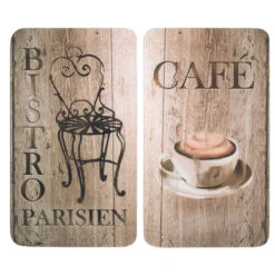 Wenko Herdabdeckplatte „Bistro“, 2er Set