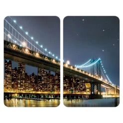 Wenko Herdabdeckplatte „Brooklyn Bridge“, 2er Set