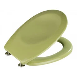 Wenko WC-Sitz „Bergamo“, Grün, Antibakteriell -Wenko 579197 Wenko WC Sitz Bergamo Gruen antibakteriell 19514100 03