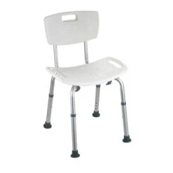 Wenko Badhocker Mit Rückenlehne Secura Kunststoff 49 X 68,5-85,5 X 54 Cm Weiß -Wenko 59757 sb freisteller de 01