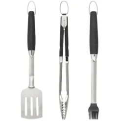 WENKO Grillbesteck-Set »BBQ«, (Set, 3 Tlg.), Aus Rostfreiem Edelstahl Und TPR-Kunststoff (3er-Set)
