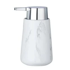 Wenko Seifenspender Adrada 330 Ml Keramik 10,5 X 15 X 8,5 Cm Weiß -Wenko 60128 sb freisteller de 02