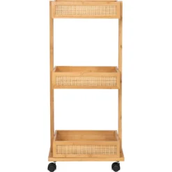 WENKO Badregal »Allegre«, Wagen, Aus Bambus Und Rattan