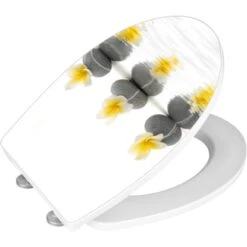 Wenko WC-Sitz Stones With Flowers Duroplast Acryl -Wenko 6552814 1068 21748100 1