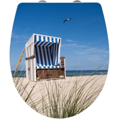 Wenko WC-Sitz Strandkorb Duroplast Acryl 3 Wenko WC-Sitz Strandkorb Duroplast Acryl