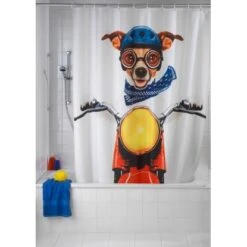 Wenko Duschvorhang Biker Dog 180 Cm X 200 Cm -Wenko 655452 1068 picture 3