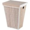 Wenko Wäschetruhe Bamboo Konisch Weiß -Wenko 655464 1068 picture 1