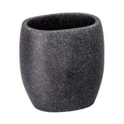 Wenko Zahnputzbecher Puro Anthrazit Polyresin9,4 X 9,4 X 6,5 Cm -Wenko 66257 sb freisteller de 02