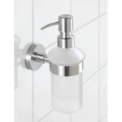 Wenko Seifenspender Bosio Silber Matt Ca. 200 Ml 18 Cm X 7 Cm X 11 Cm 4 Wenko Seifenspender Bosio Silber Matt Ca. 200 Ml 18 Cm X 7 Cm X 11 Cm – Bild 2