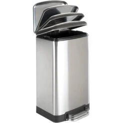 Wenko Treteimer Studio Easy-Close Matt Edelstahl 30 L 61 Cm X 34 Cm X 32,5 Cm -Wenko 679620 1068 2