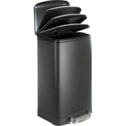 Wenko Treteimer Studio Easy-Close Schwarz 30 L 61 Cm X 34 Cm X 32,5 Cm -Wenko 679621 1068 2