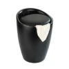Wenko Hocker Candy Black Matt Mit Wäschesack Kunststoff (ABS) 36 X 50.5 X 36 Cm -Wenko 69626 sb freisteller de 01