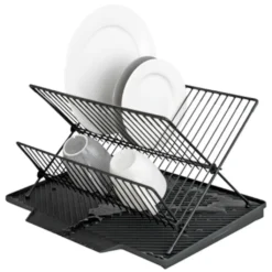 WENKO Abtropfmatte »Nelia«, Mit Abtropfgestell Schwarz, Geneigte Fläche Für Optimalen Wasserablauf -Wenko 6e6d9124bcf6bd225ef258177b4027eb