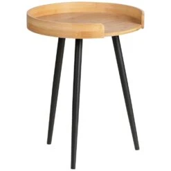 WENKO Beistelltisch »Loft«, ØxH: 40x50 Cm, Bambus/Metall