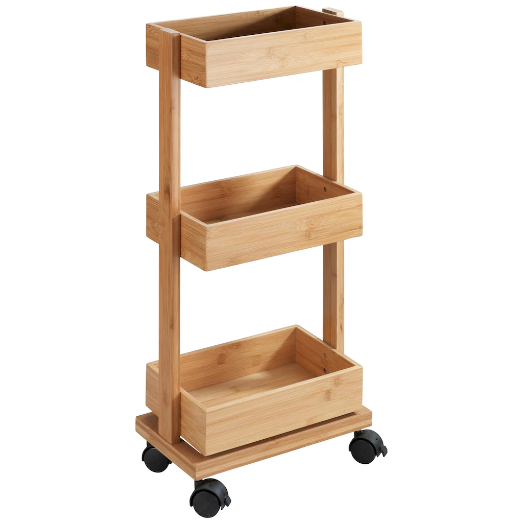 WENKO Rollwagen »Regal Tortona«, Badezimmer-Schrank Mit 3 Ablagen 5 WENKO Rollwagen »Regal Tortona«, Badezimmer-Schrank Mit 3 Ablagen – Bild 3