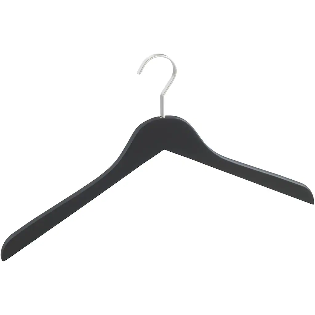 WENKO Kleiderbügel »Paris«, (Set, 5 Tlg.), Holz, Matt, Schwarz, In Schlanker Form, 44 Cm 4 WENKO Kleiderbügel »Paris«, (Set, 5 Tlg.), Holz, Matt, Schwarz, In Schlanker Form, 44 Cm – Bild 2