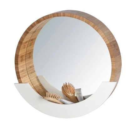 Wenko Wandspiegel Finja Mit Ablage Bambus 39 X 38 X 9.5 Cm Braun 3 Wenko Wandspiegel Finja Mit Ablage Bambus 39 X 38 X 9.5 Cm Braun