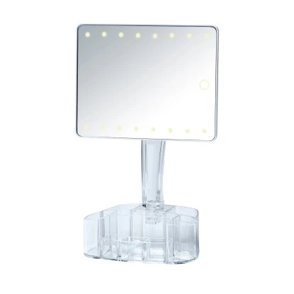 Wenko LED-Standspiegel Mit Organizer Trenno Kunststoff 17 X 36 X 12.5 Cm Weiß 4 Wenko LED-Standspiegel Mit Organizer Trenno Kunststoff 17 X 36 X 12.5 Cm Weiß – Bild 2